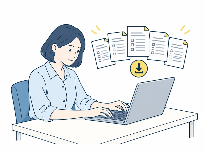 オンラインで5つのBCP資料を受け取る担当者