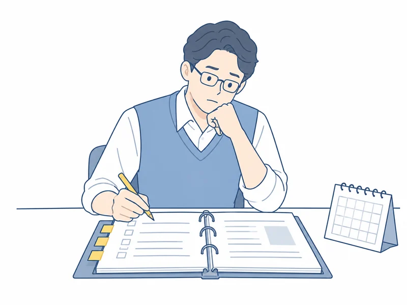 既存の計画を開いて見直す箇所を考える担当者